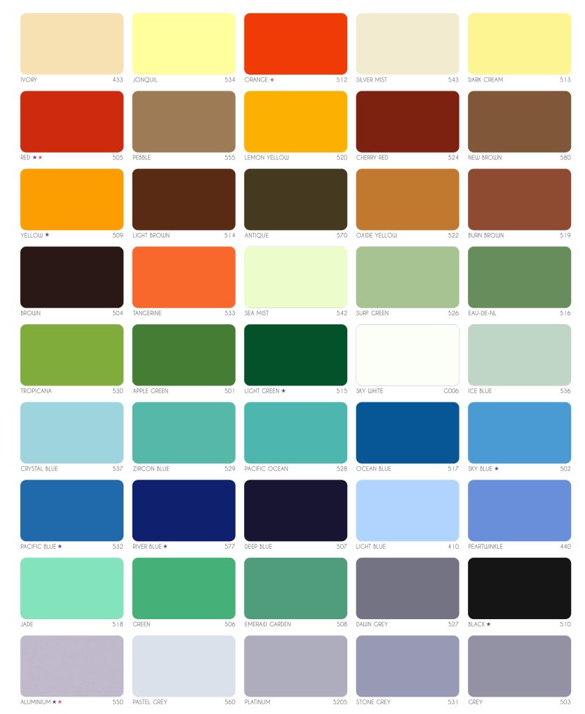 Bảng Màu Sơn Dầu Galant